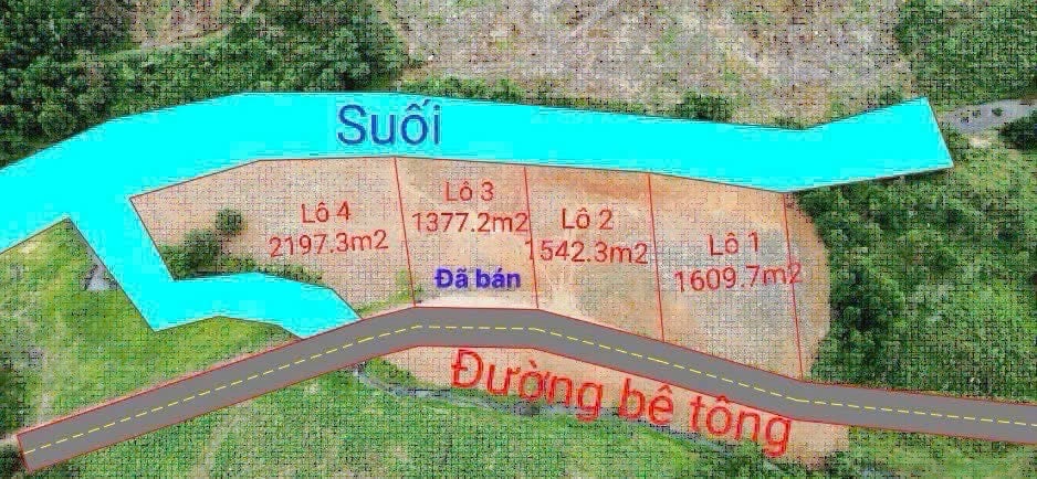 Bán đất tại Khánh Nam, Khánh Vĩnh, Khánh Hòa, 2200m2 view suối đẹp, giá chỉ 350 triệu