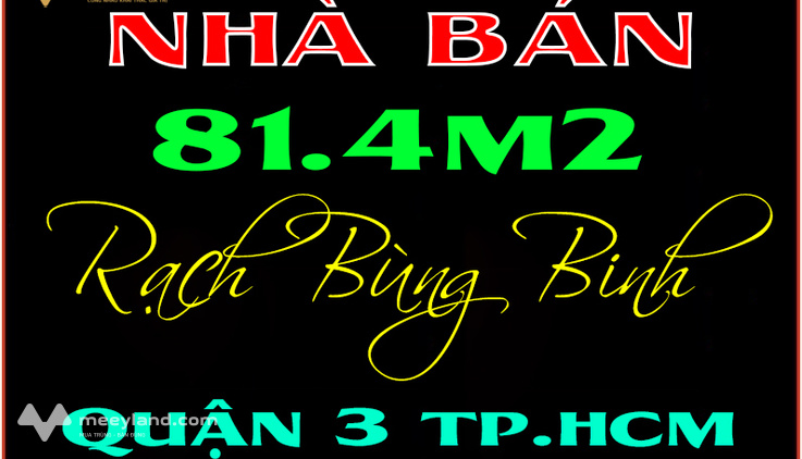Bán rẻ nhà phố 81,4m2 Rạch Bùng Binh trung tâm quận 3, Hồ Chí Minh
