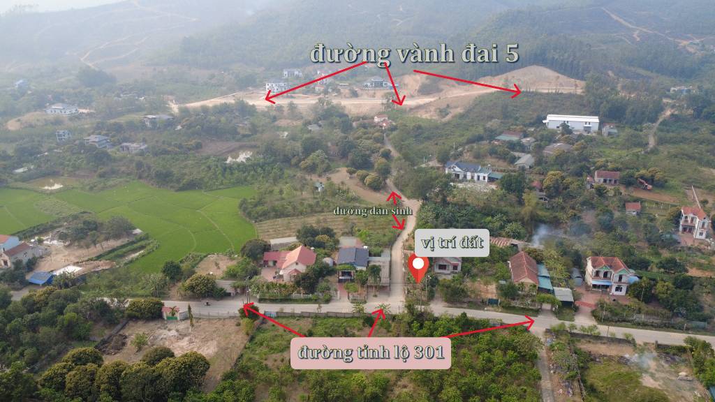 Bán lô đất Tỉnh Lộ 301, Ngọc Thanh, Vĩnh Phúc, full thổ cư, đất 2 mặt tiền, giá TL