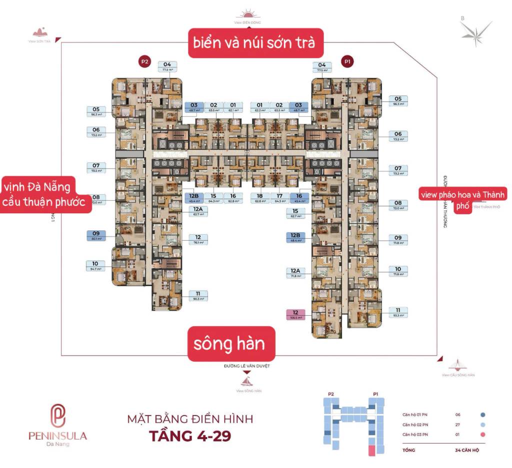 Bán căn hộ Peninsula Đà Nẵng, 45m2, lợi nhuận bền vững từ vị trí triệu đô