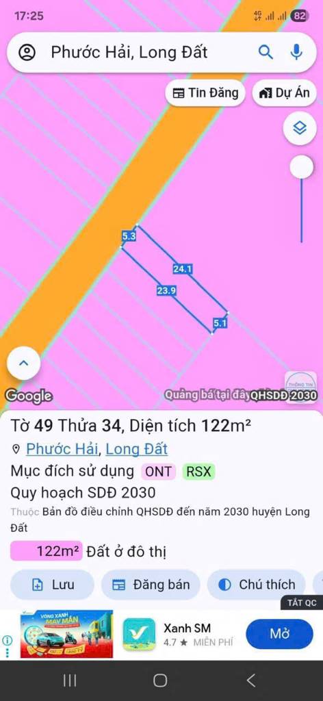 ĐẤT PHƯỚC HỘI, GẦN BIỂN PHƯỚC HẢI, NGANG 7,2M DÂN CƯ HIỆN HỮU, NHỈNH 1 TỶ MỘT CHÚT THÔI