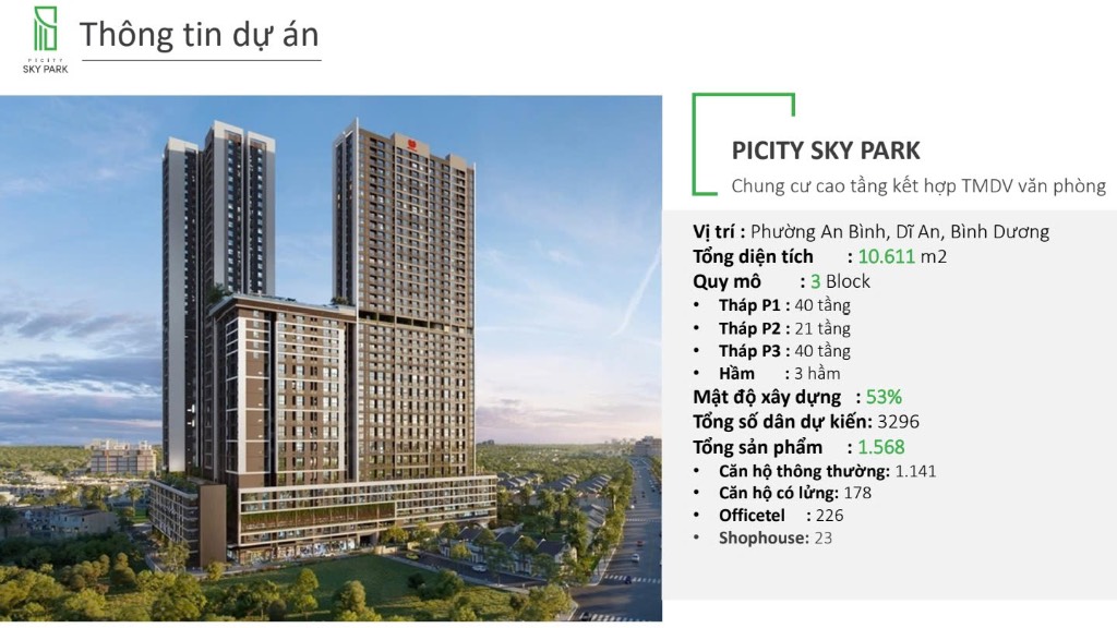 Bán shophouse PiCity Sky Park, giá F0 CĐT, miễn lãi, gốc 3 năm, đừng mua khi chưa tìm hiểu kỹ