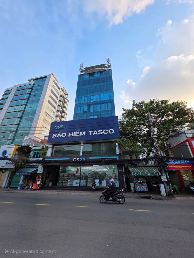 Bán tòa nhà mặt tiền 518 Cách Mạng Tháng 8, DT 17x27m NH 20m, hầm 10 tầng, HĐT 350tr/th, giá 180 tỷ