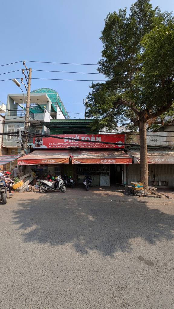 Bán nhà mặt tiền Huỳnh Tấn Phát Quận 7, DT 13,4x26m 2 tầng cũ, xây Cao 2 hầm 7 tầng, chỉ 76 tỷ