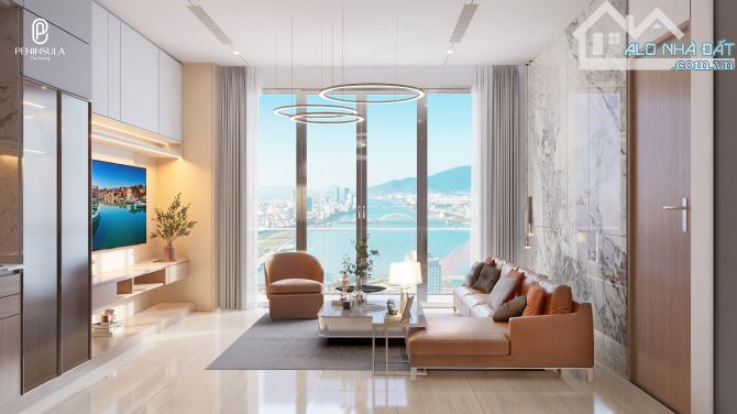 Bán căn góc 2PN 94,7m2 tầng 09 Peninsula View sông Hàn - vịnh biển, Trung tâm Đà
