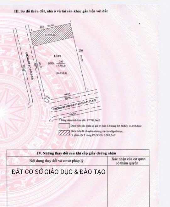 Bán đất Hoà Phú, Thủ Dầu Một, diện tích lớn 17742m² tiện làm cơ sở giáo dục, ngay trung tâm