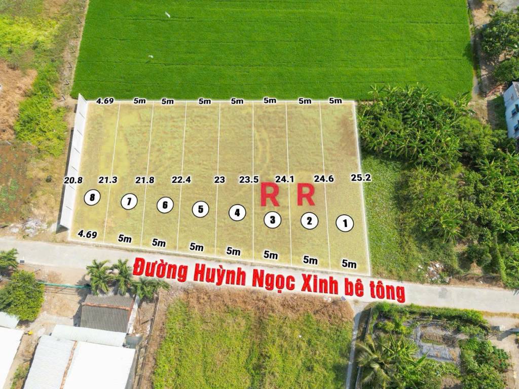 Bán nền thổ mặt tiền Huỳnh Ngọc Xinh, Tây Ninh, cách TL833 100m, đường thông, 5x21m giá tốt