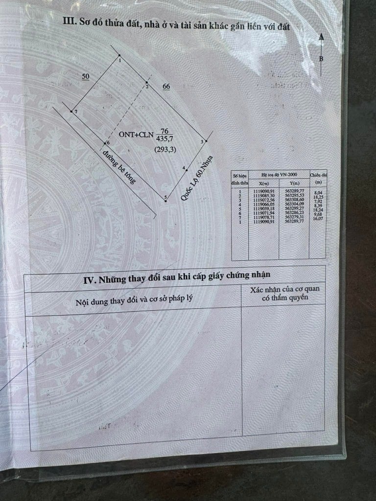 Bán đất Mỏ Cày Nam Vĩnh Long 384m² tặng nhà 1 trệt 1 lầu, SHR, công chứng nhanh