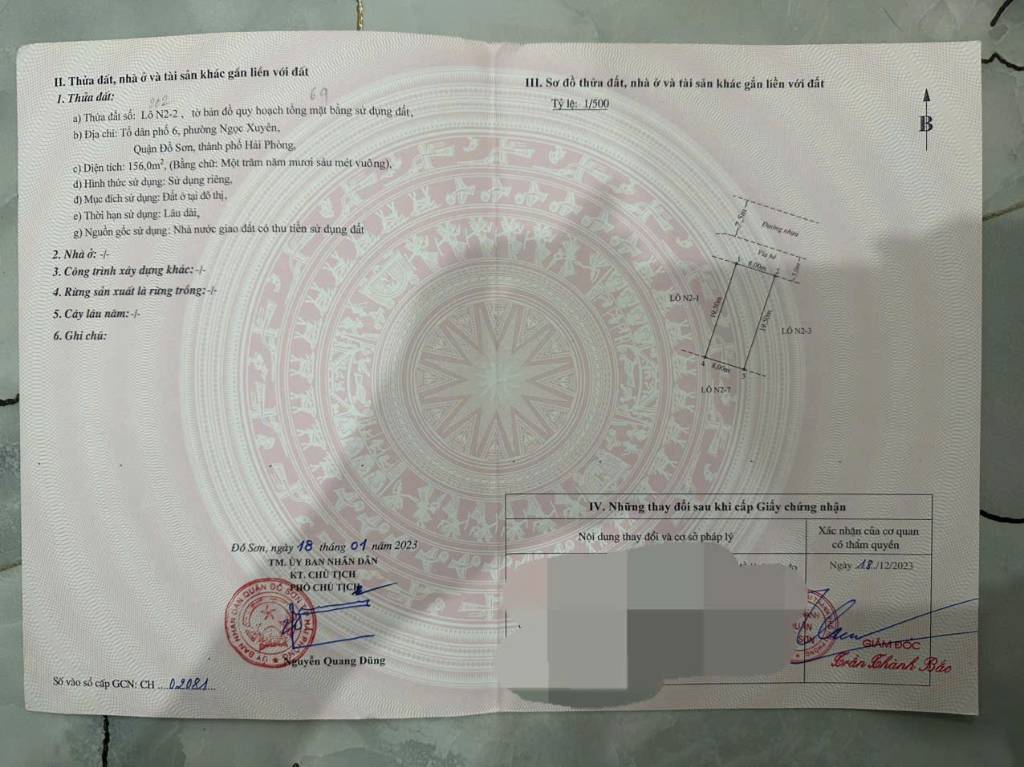 Bán đất đấu giá Suối Rồng Đồ Sơn Hải Phòng, DT 156m2 giá 4,212 tỷ