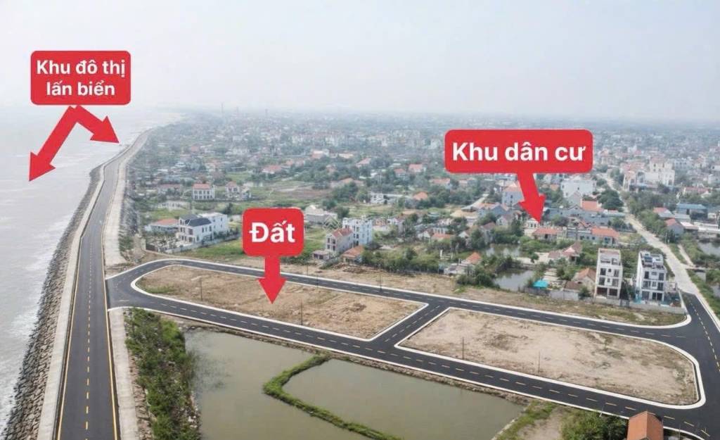 BÁN ĐẤT HẢI XUÂN, LÕI TRUNG TÂM KHU KINH TẾ NINH CƠ, VIEW BIỂN, SẴN SỔ ĐỎ