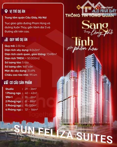 Bán Gấp căn góc 75m2- 2PN- F5- Sun Feliza suites Cầu Giấy- Căn hộ 6* Hà Nội- Chỉ 4,9 tỷ