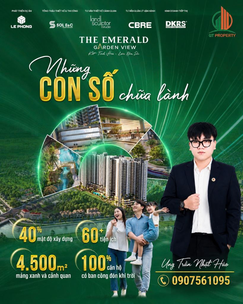 Bán căn hộ The Emerald Garden View, diện tích từ 40m2, giá chỉ từ 35 triệu/m2