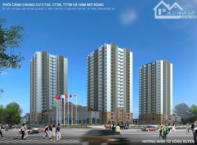 Bán căn chung cư CT3A vòng xuyến Minh khai ( lô góc )