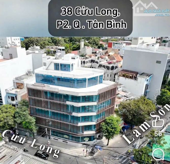 Toà BUILDING Mặt Tiền 38 Cửu Long - SÂN BAY- P.2 Q.TB. DT: 16x19m , HẦM 7 TẦNG GIÁ 219 TỶ