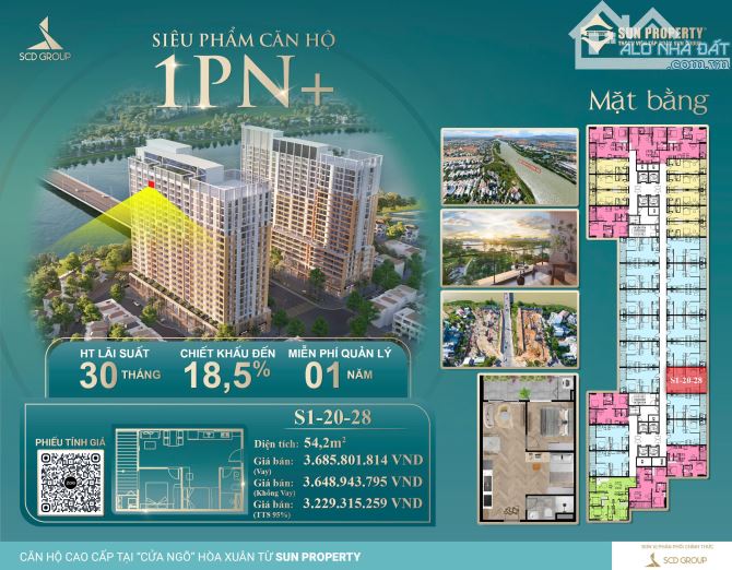 CĂN VIEW SÔNG VÀ ĐÔ THỊ TẦNG CAO CỰC ĐẸP – GIÁ SIÊU MỀM, CHIẾT KHẤU CAO