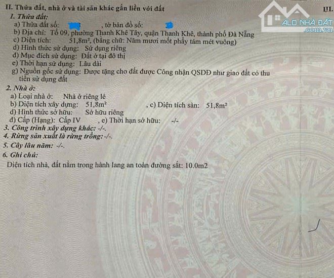 🔴💥Bán nhà C4 kiệt 02 Bàu Trảng 7 - Thanh Khê - Đà Nẵng