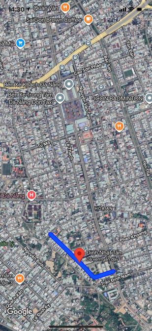 Bán dãy trọ mặt tiền đường (5m5) Đinh Nhật Tân, Hòa An, Cẩm Lệ, DT 100m2, giá 5 tỷ 3 tl