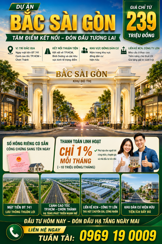 Bán đất nền Alana City, KDT Bắc Sài Gòn, chỉ 1. 139 tỷ là sở hữu ngay, mỗi tháng 1% không lãi