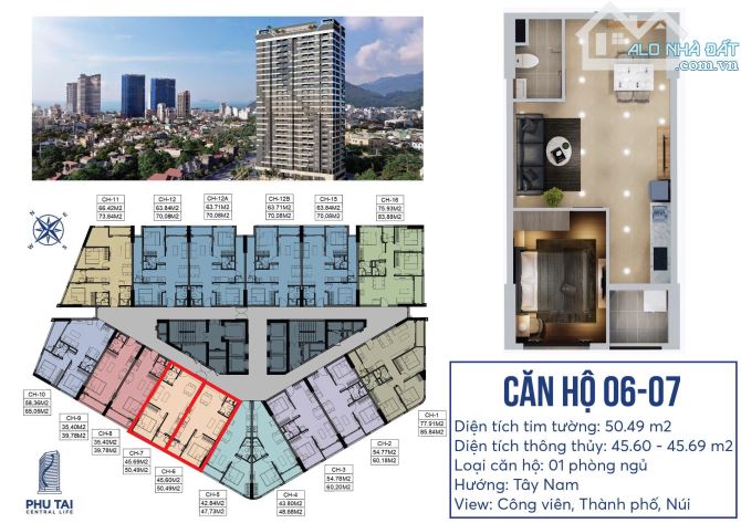 Phú Tài 2 - Căn hộ cao cấp - trung tâm TP - sở hữu lâu dài