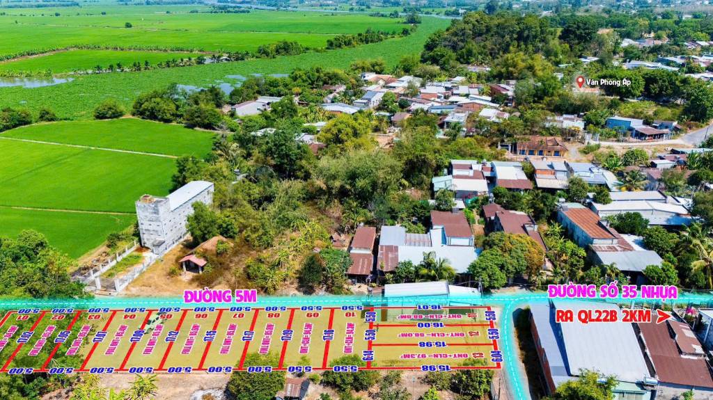 Bán đất Gò Dầu Tây Ninh, 5x17m full thổm gần KCN Hiệp Thạnh, giá từ 299tr