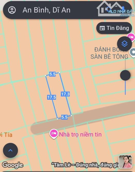 Bán nhà trọ hẻm đường Nguyễn Tri Phương p An Bình Dĩ An