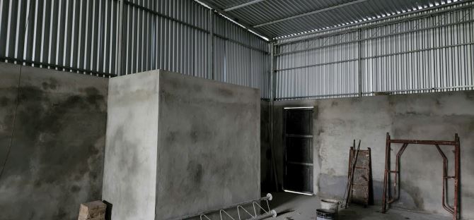 kho 3000m2 ngang 35 mặt tiền quốc lộ 1a Hòa xuân đang có kho kiêng cố
