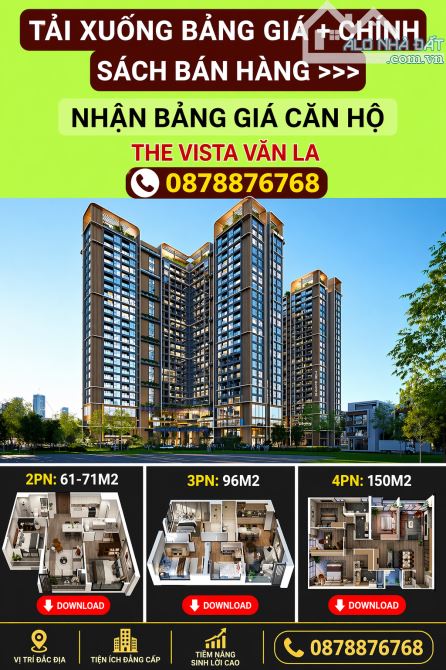 🔥 [CHÍNH THỨC] BẢNG GIÁ + CHÍNH SÁCH MỚI NHẤT 💎 THE VISTA VĂN LA – TRUNG TÂM HÀ ĐÔNG 👉