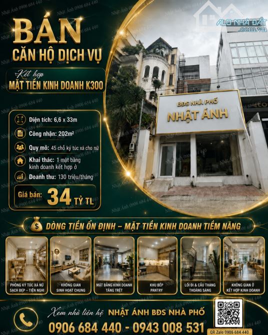 6.6mx33m - Nhà 4 tầng thu nhập 130tr/th - Bán Mặt tiền Kinh Doanh K300 chỉ 34 tỷ có TL