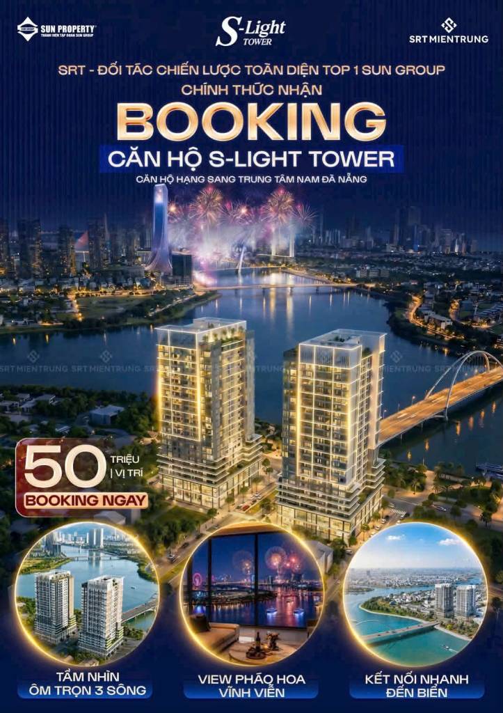 CĂN HỘ SUN CORA TOWER, NGŨ HÀNH SƠN, TRỰC DIỆN 3 NHÁNH SÔNG , GIÁ CHỈ 65TR/M2