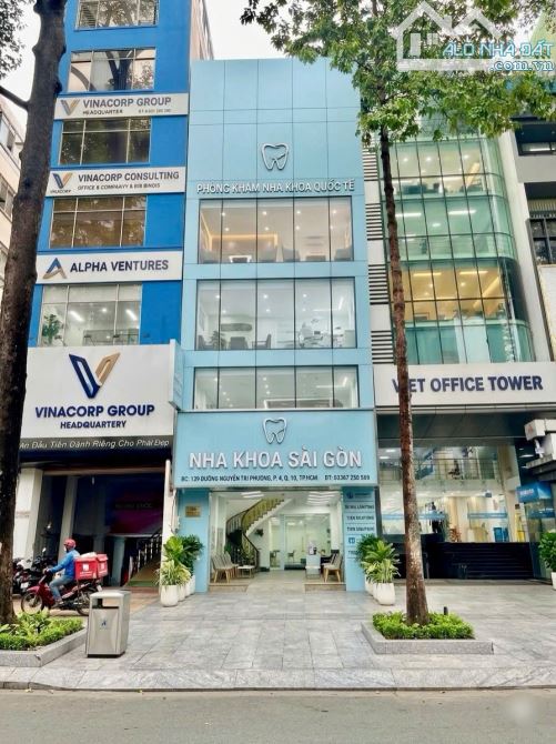Hot! Bán Building Mặt tiền Nguyễn Tri Phương ngang 7m, 5 tầng 800m2 sàn, 150 triệu/th