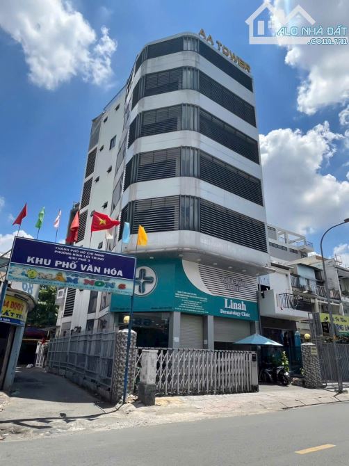 Building MT Nguyễn V Đậu. F5. Bình Thạnh. DT: 9x18m. CN: 128m. KC 1 Hầm 7 Tầng. Giá 43,5