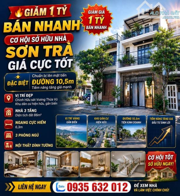 GIẢM MẠNH 1 TỶ NHÀ GẦN MỞ ĐƯỜNG 10M5 GẦN BIỂN ĐÀ NẴNG TIỀM NĂNG TĂNG GIÁ CỰC CAO