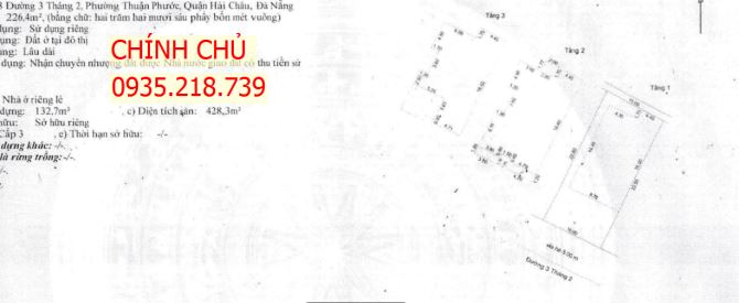 Bán Biệt thự 3 tầng đường 3/2 ( Hải Châu ) - Giá 33.5 tỷ TL