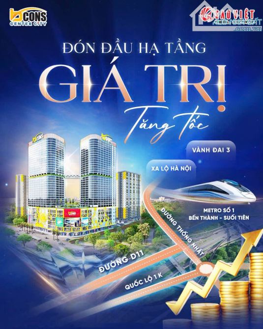 Bcons Center City – Chỉ Thanh Toán 20% Ký HĐMB, Căn Hộ 2PN Từ 52m² Giá Cực Tốt
