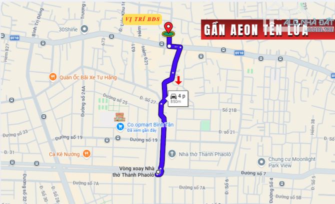 Bán nhà hẻm 588 Tỉnh Lộ 10, DT 6 x 10m, 2 tấm, 3.5 tấm, 3.75 tỷ. gần Aeon Tên Lửa