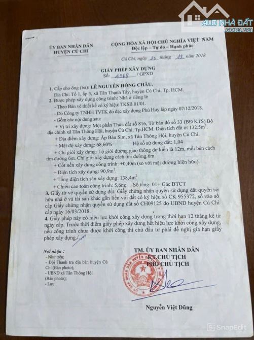🔥 BÁN DÃY TRỌ TÂN THÔNG HỘI, CỦ CHI – 5 PHÒNG TRỌ + 1 KI-ỐT – THỔ CƯ 100% GIÁ 1 TỶ 050