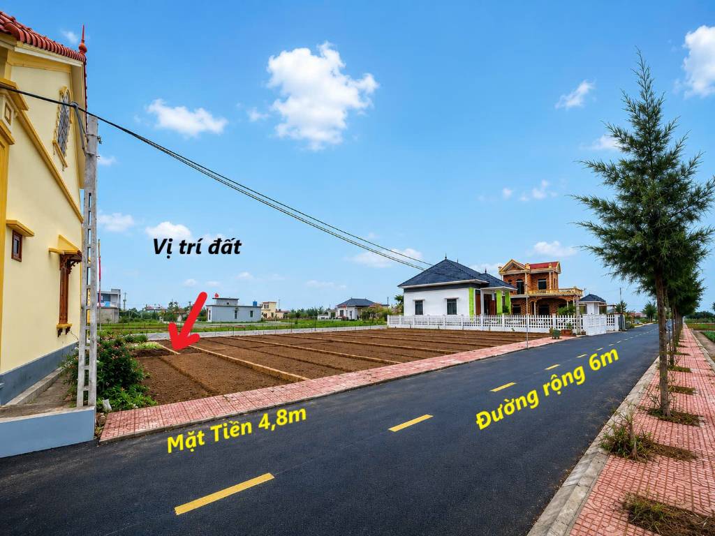 CHÍNH CHỦ BÁN ĐẤT GIAO THỦY NAM ĐỊNH, 90,2M² MẶT TIỀN 4,8M, SỔ HỒNG RIÊNG, GIAO DỊCH NGAY