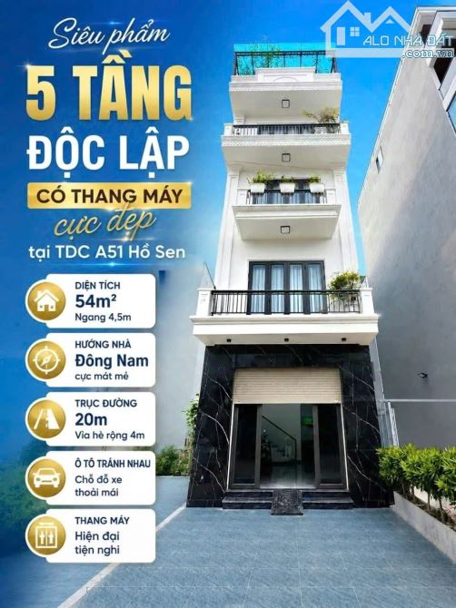💋Nhà phân lô Thiên Lôi - Vĩnh Niệm - 54m 5 tầng - Thang Máy