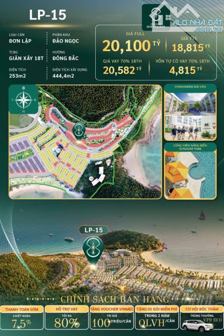 Biệt thự đơn lập khu hải vân bay
