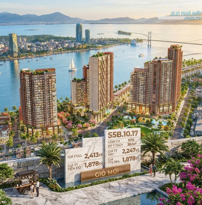 Rẻ nhất thị trường 🌊 Studio View Biển & Sông Hàn Chỉ 1,87 Tỷ | S5B1015 30,1m² Symphon