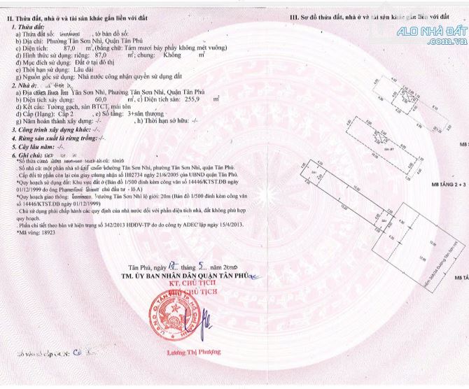 Hạ 5 Tỷ! Hẻm 20m Đường Tân Sơn Nhì - 8x22m - HĐT 50tr/tháng - Giá Chỉ 22.5 Tỷ
