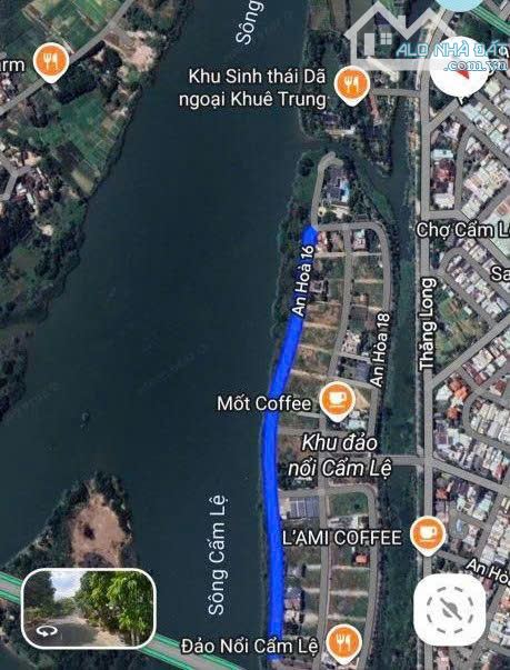 Bán biệt thự 3,5 tầng khu Đảo Nổi, view sông Cẩm Lệ. Dt 14,7m x 25m.Giá rẻ.