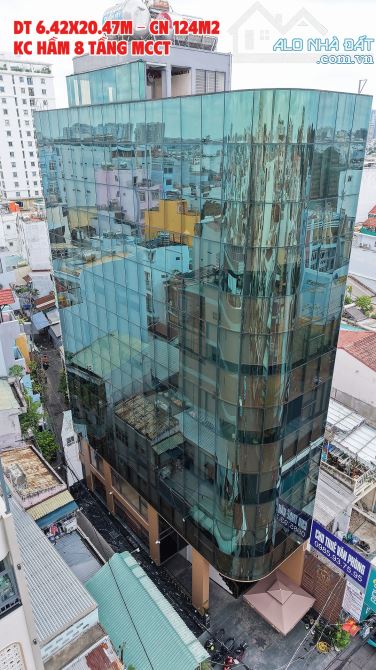 Building 2MT Lê Quang Định 8 lầu giá giảm chỉ còn 78 tỷ