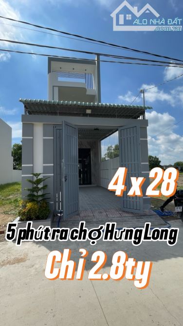 🌳Bán nhà Phước Lý 4x28m 1 trệt 1 lầu, 5 phút tới chợ Hưng Long, giá 2.8 tỷ