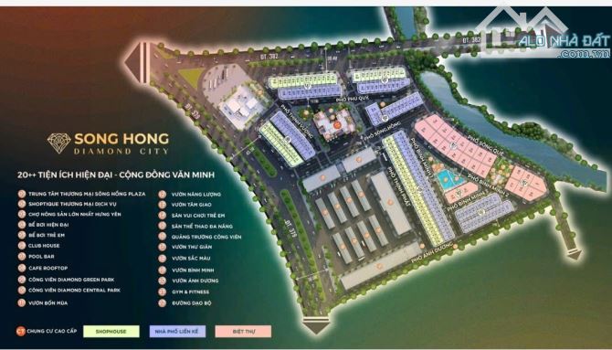 DUY NHẤT 1 CĂN GIÁ TỐT – LIỀN KỀ, SHOPHOUSE SONG HONG DIAMOND CITY 🔥
