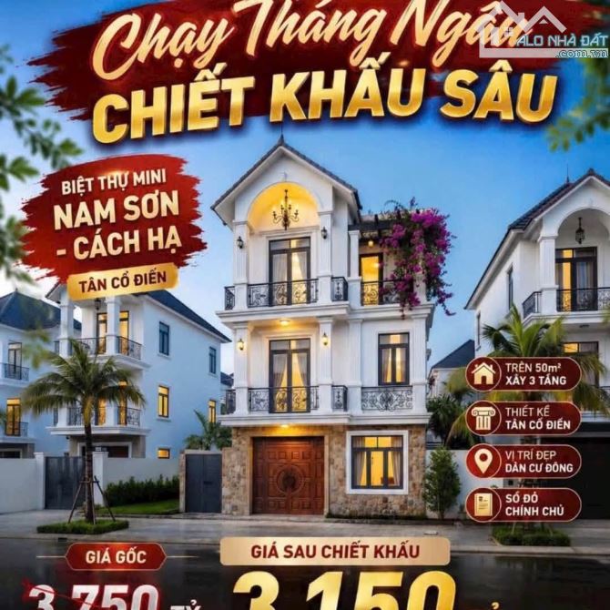 NHÀ Độc lập 3 Tầng - Thiết kế tân cổ điển – tại TDP Cách hạ . Đường rộng 4m – ô tô đỗ cửa