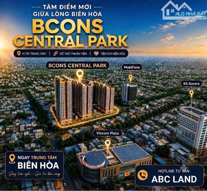 BC002 🔥 BCONS CENTRAL PARK – CĂN HỘ LIỀN KỀ VINCOM BIÊN HÒA, GIÁ CHÍNH THỨC CHỈ TỪ 49,9 T