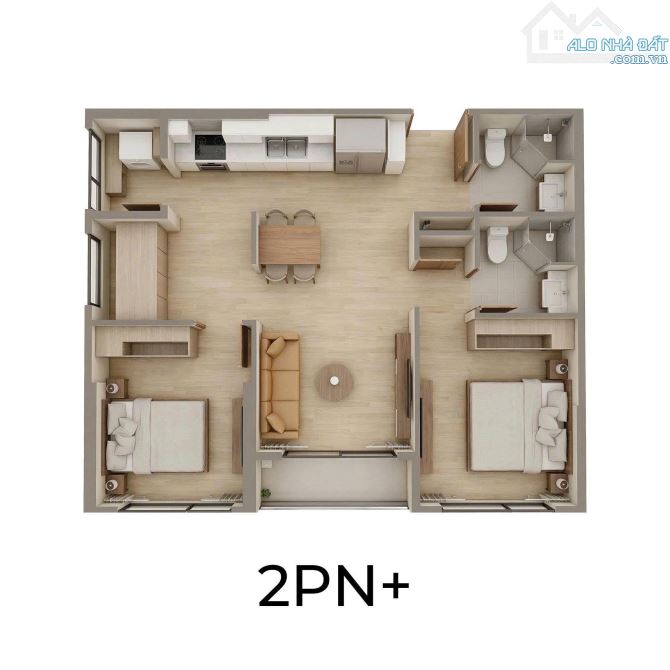 Mua nhà không áp lực - Căn 2PN+1 Đông Nam Imperia Ocean City P5.0316
