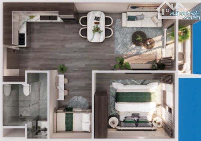 Mua căn hộ không áp lực - 47.16m Căn 1PN+ Đông Bắc Imperia Ocean City M1.15A15