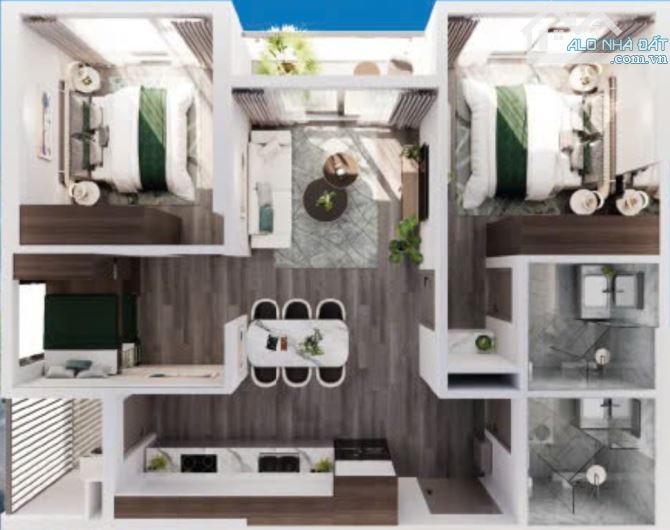 Mua căn hộ không áp lực - 67.63m Căn 2PN+ Đông Bắc Imperia Ocean City M3.0508